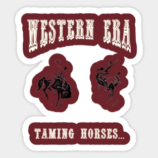 Western Era - Taming Horses Sticker
